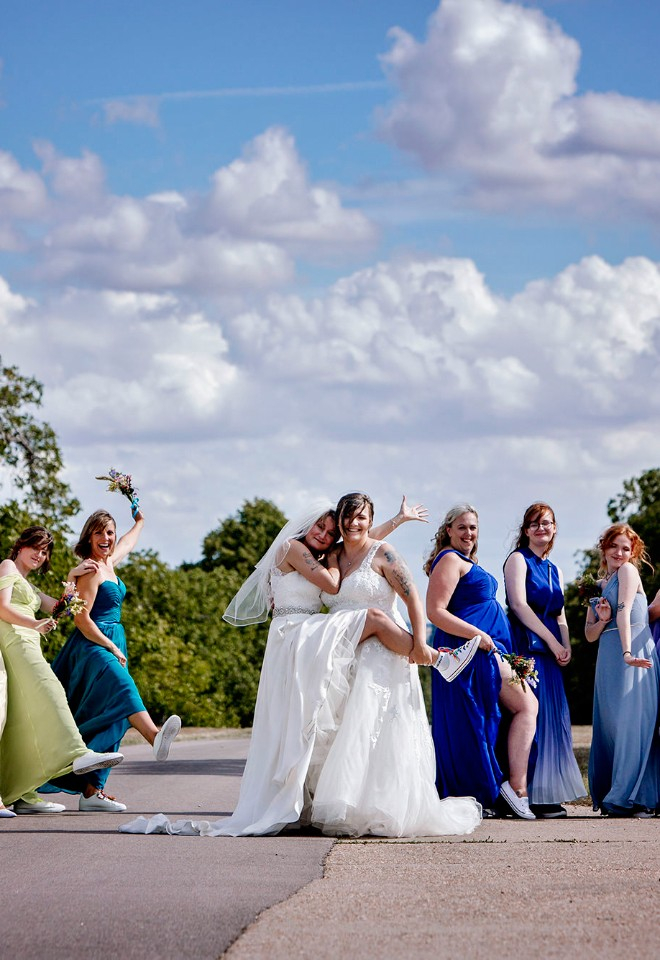 Rocking rainbow wedding