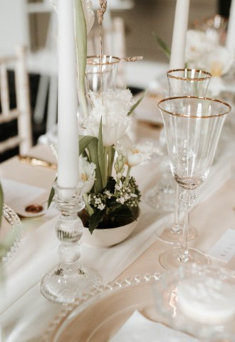 wedding table at Melville Castle - a castle wedding venue near Edinburgh