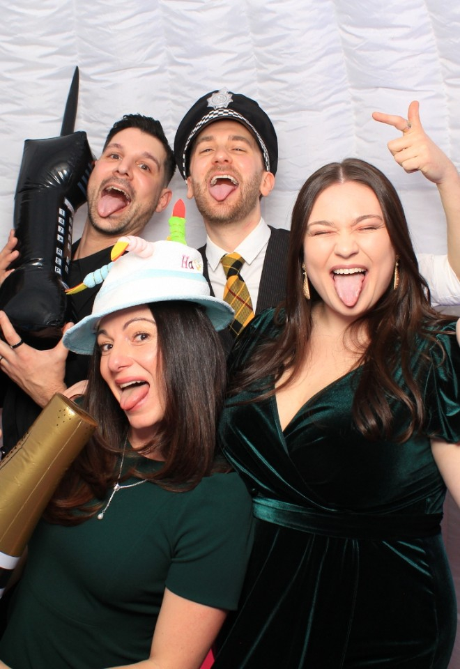 Wedding Guests In Photobooth Oxford