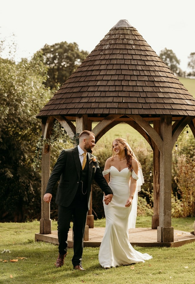Happy Couple Outdoor Wedding