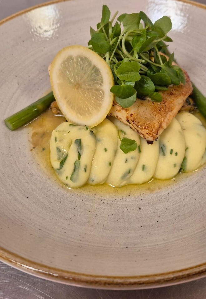 Haddock Fish course for a wedding at Holiday Inn Reading-South