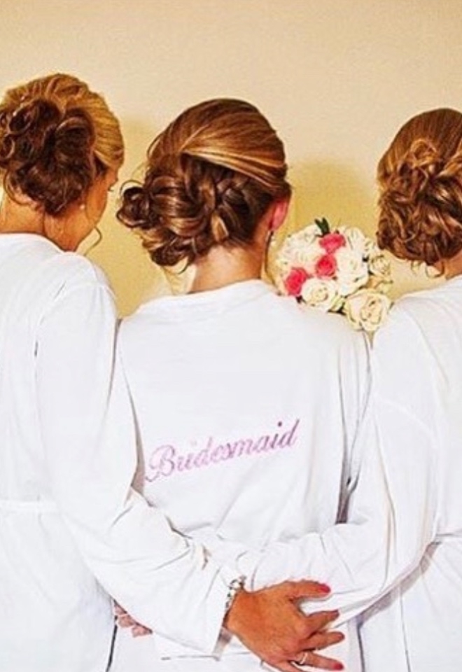 Bridesmaids hair up