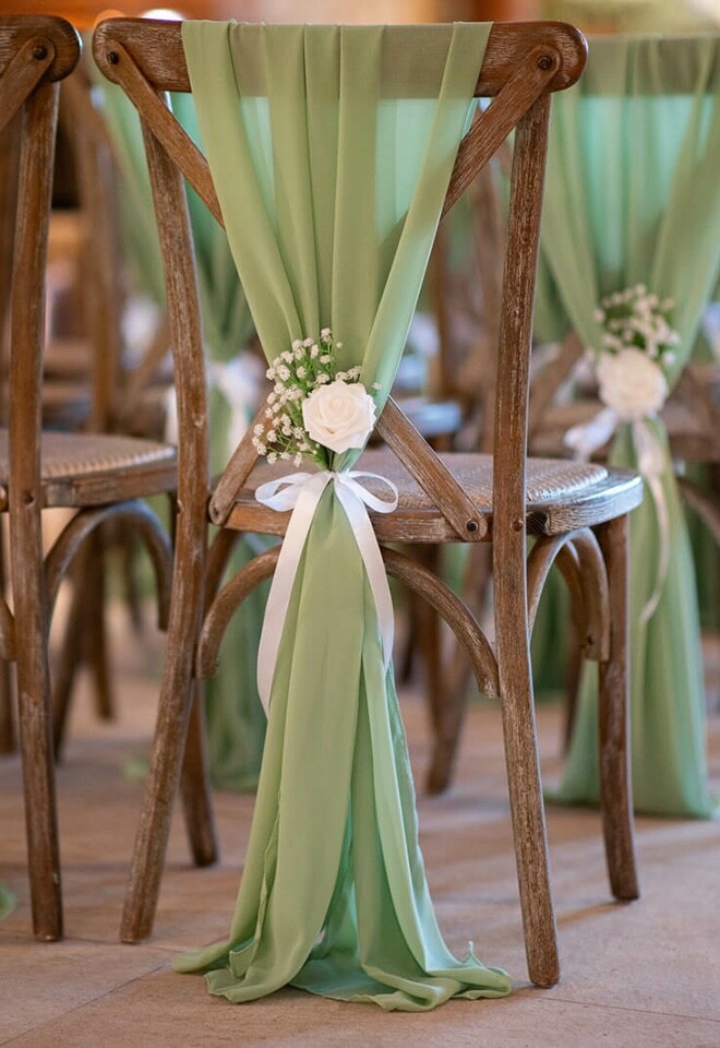Chair decor by AJ Events in Oxfordshire