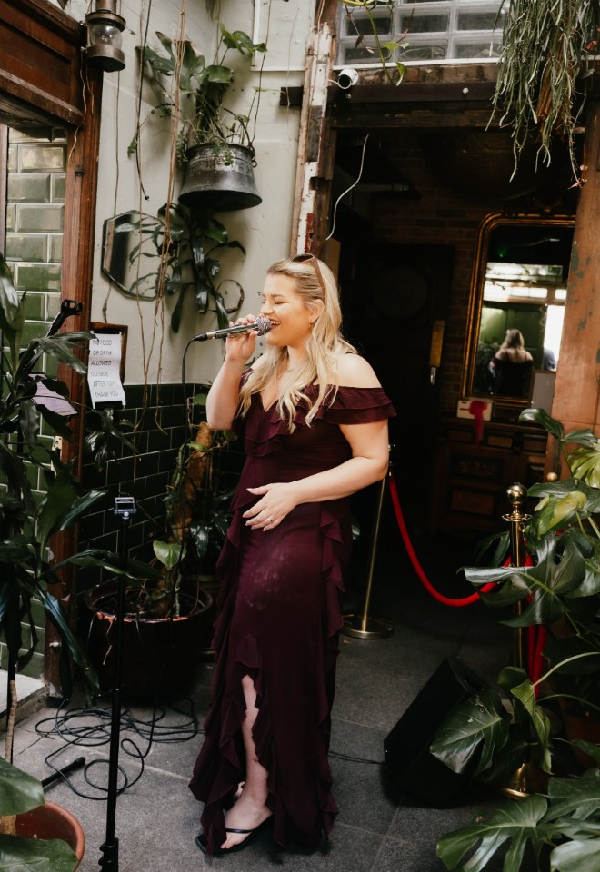 Hampshire wedding singer performing live music during a wedding breakfast