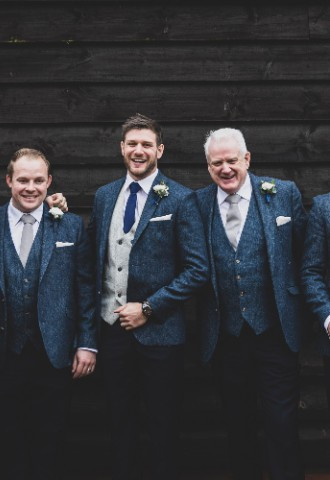 Groom and Groomsmen at the Kings Chapel, Old Amersham