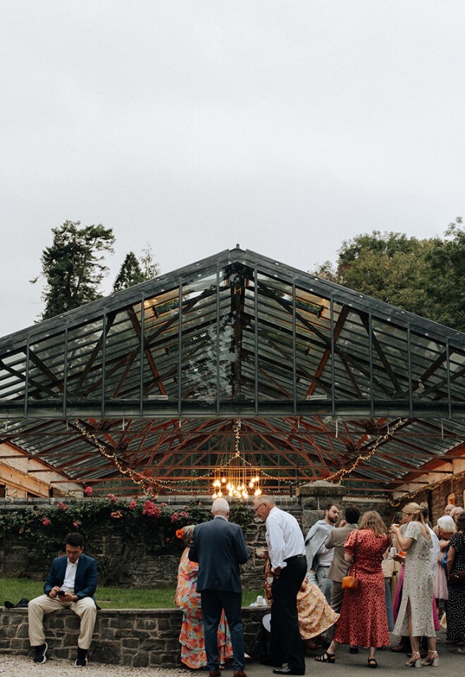Outside the stables in the evening