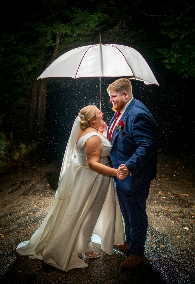 Married couple posing