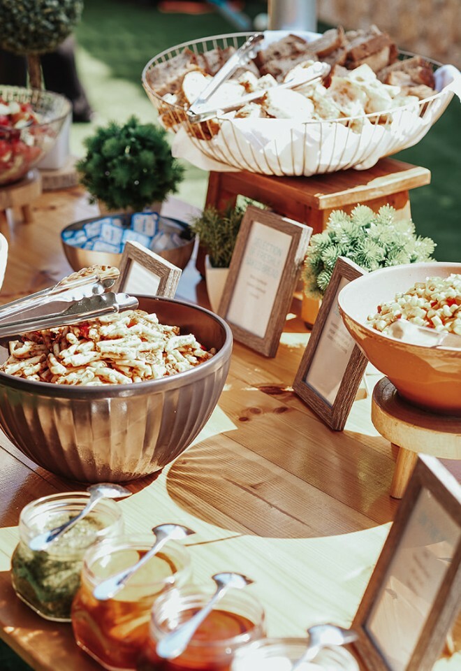 Fresh Salads, Bread & Sauces for a Wedding BBQ at Casa Monte Cristo