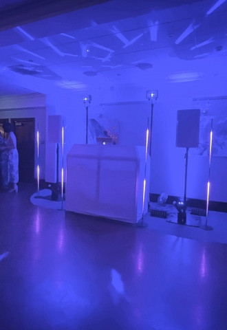 White Scrim Wedding Setup