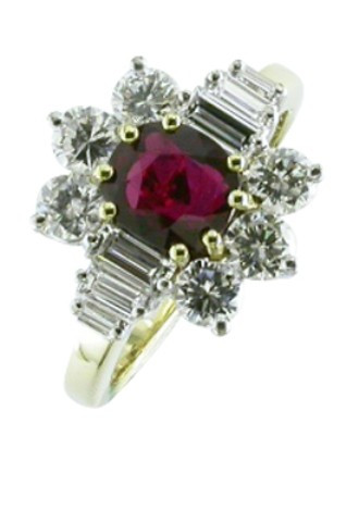 Ruby and diamond ring, Gavin Mack Jewellery, Oxfordshire
