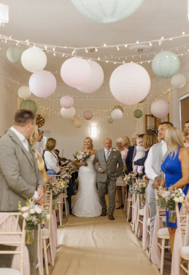 The Orangery Suite Wedding Venue indoor ceremony