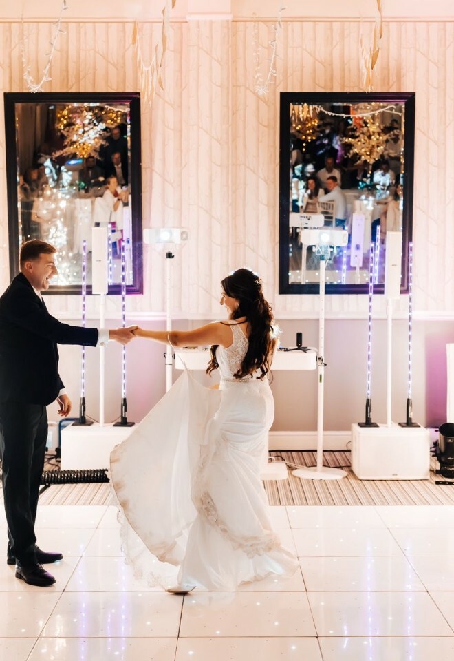 Enjoying the first dance in our Westonbirt Room