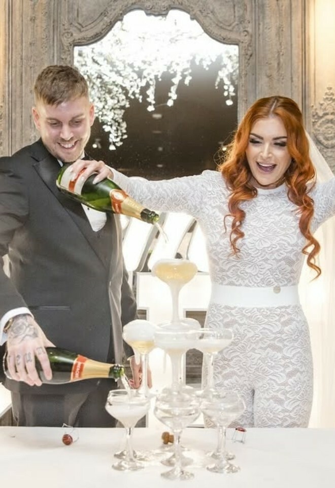 Champagne tower at Grand Villa Heights