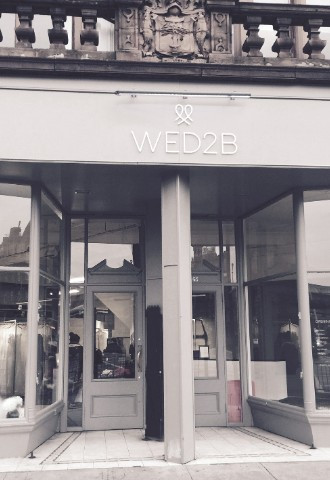 wed2b Glasgow shop front