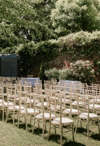Outdoor Wedding Ceremony in the Walled Garden, Kings Chapel, Old Amersham