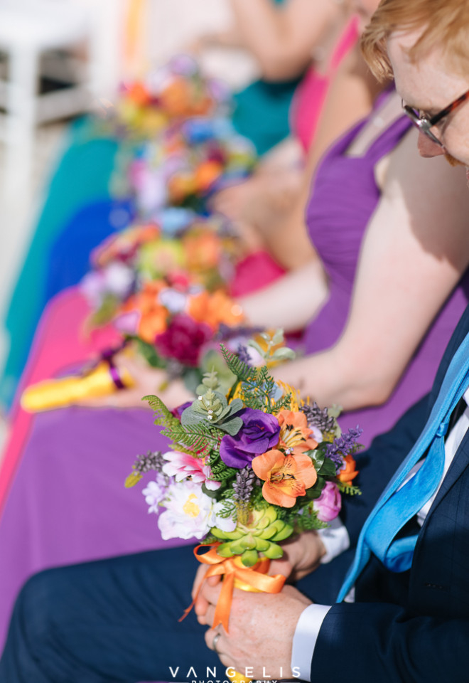 A colourful choice for the Bridesmaids