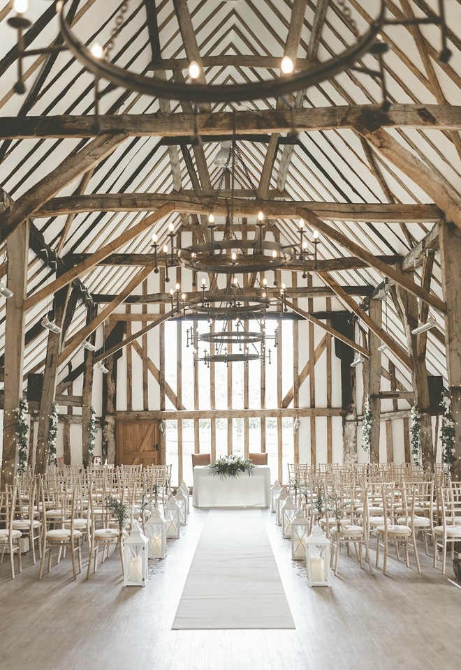 Barn set up for a wedding