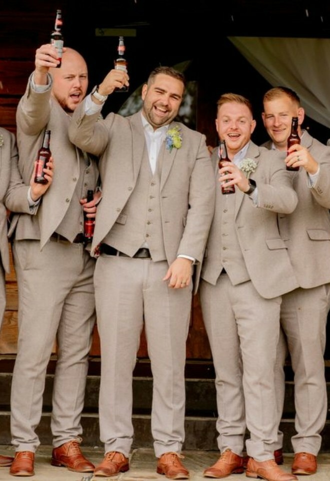 groom with the groomsmen