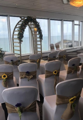 Sea view wedding ceremony space