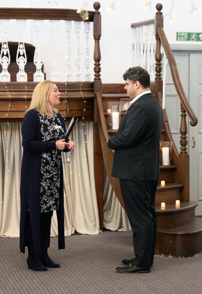 Deborah with Steven the Groom