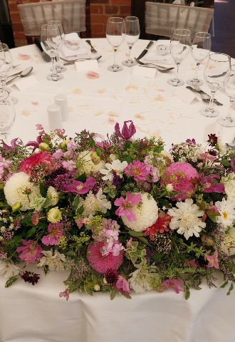 Top Table arrangement - Seckford Hall