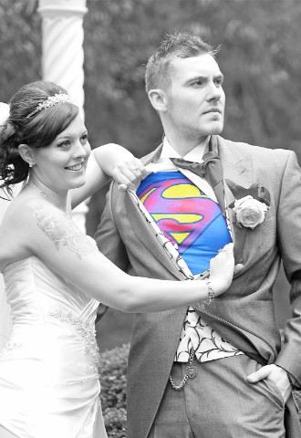 Superhero wedding photos by SMD Wedding Photography