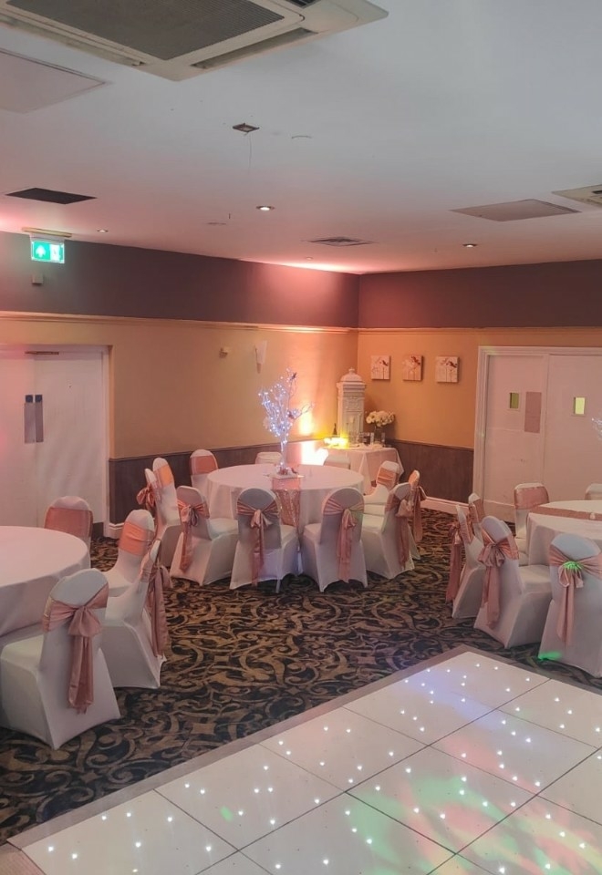 Pink Wedding Set up at Holiday Inn Washington