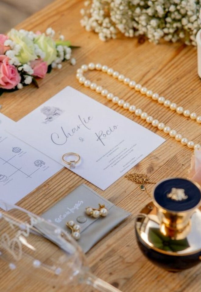 wedding jewellery and stationery