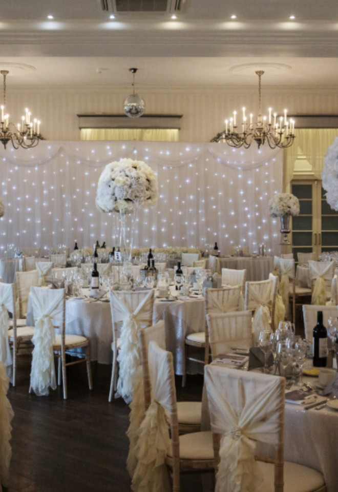 Ballroom set for Wedding Breakfast