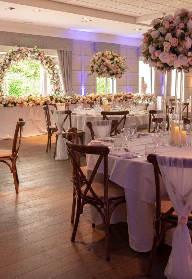 Wedding breakfast setting