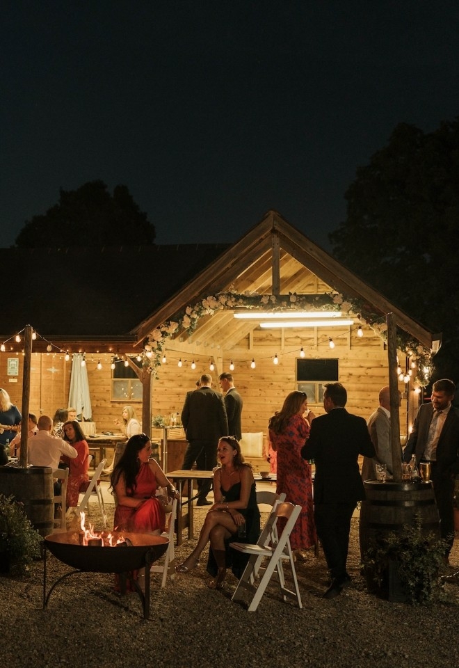 The barn at night