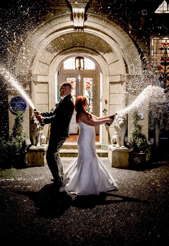 Bride & Groom Champagne Celebration