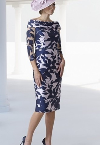 Navy & pink mother of the bride / groom wedding dress in cambridgeshire
