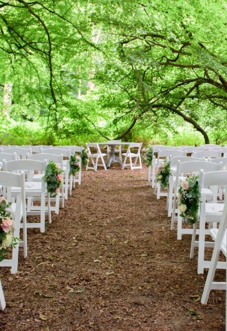 Woodland wedding at Monkton Barn