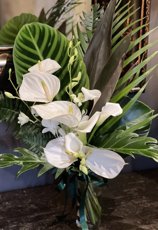 Tropical Wedding Bouquet Manor house Hotel Cotswold Blooms 