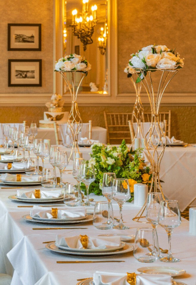 The Oscars Suite in The Royal Bath Hotel. Perfect for intimate receptions of up to 40 guests and filled with warm natural light.