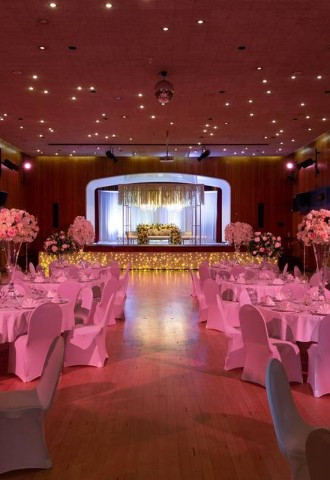 Room Set up for Wedding breakfast at Wandsworth Civic