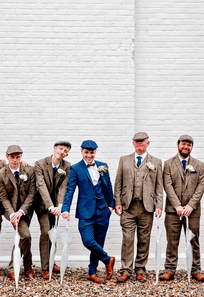 Jaunty groomsmen
