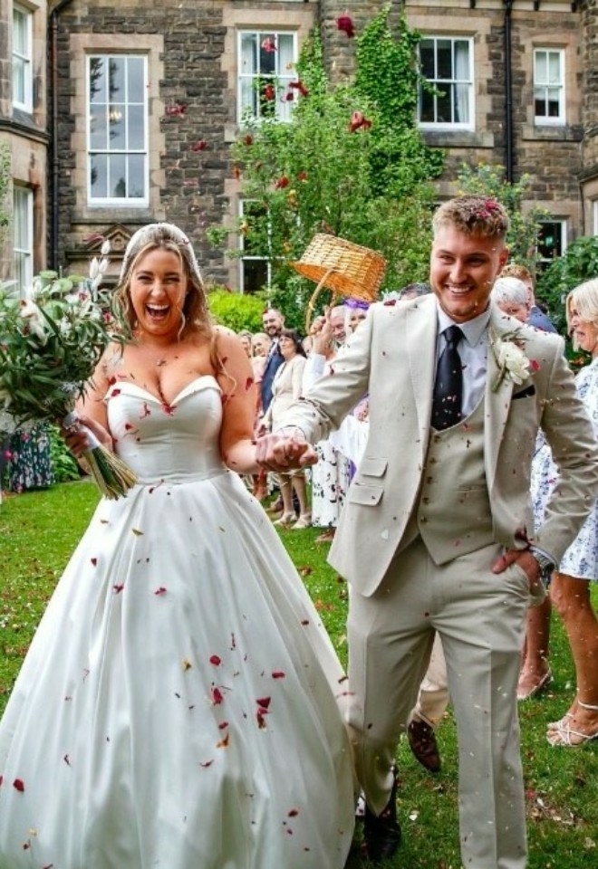 Confetti shot on the lawn