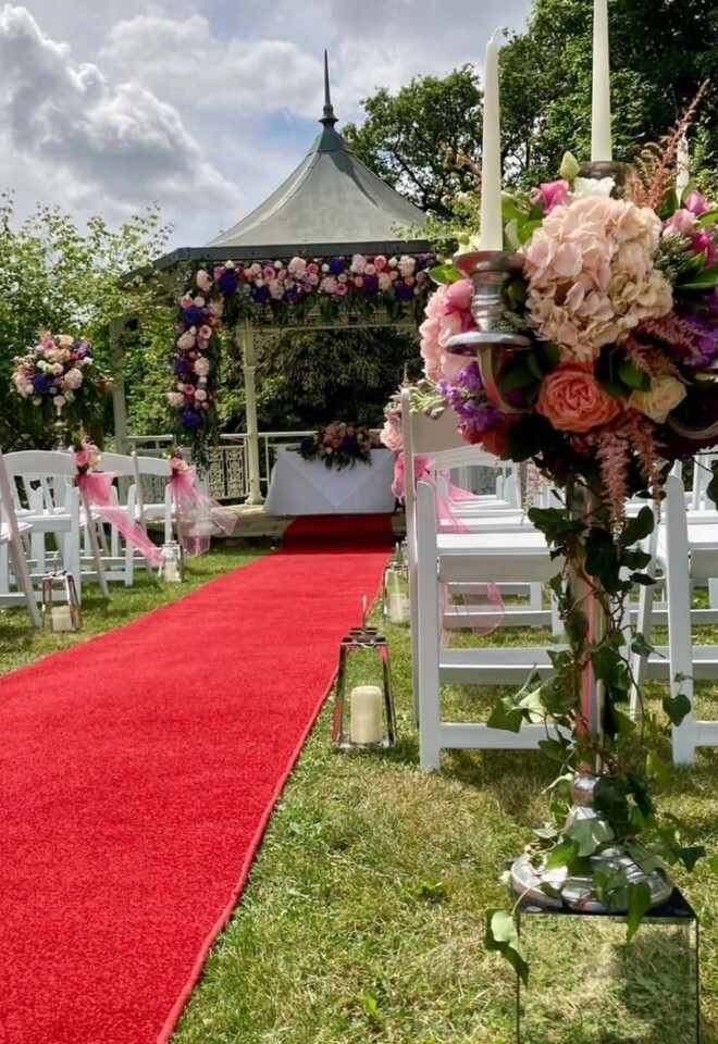 Our beautiful outdoor ceremony Bandstand 
