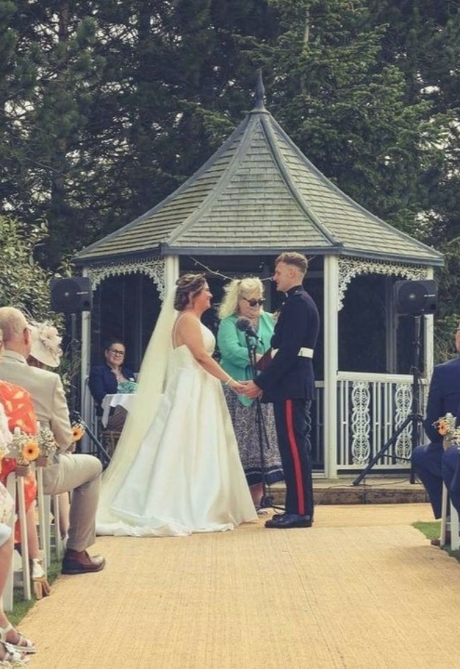 Summer outdoor celebrant wedding ceremonies at Hungarian Hall Estate in Suffolk