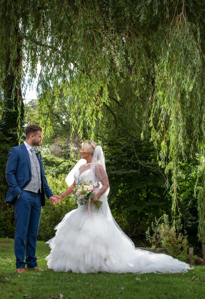 Manor Hotel Solihull Weddings Couple Pond