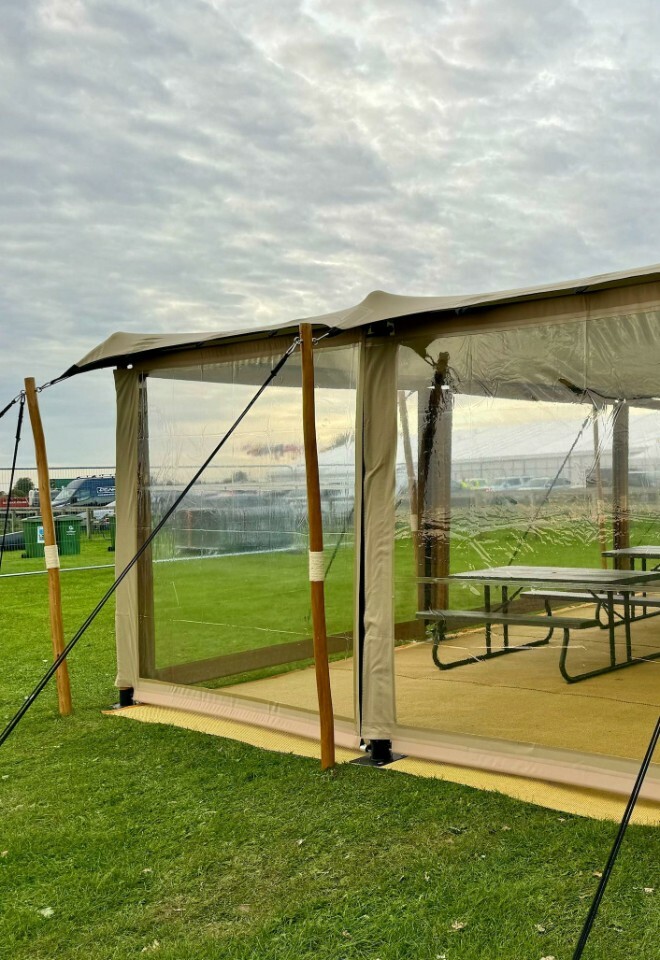 Nomadik stretch tent clear walls