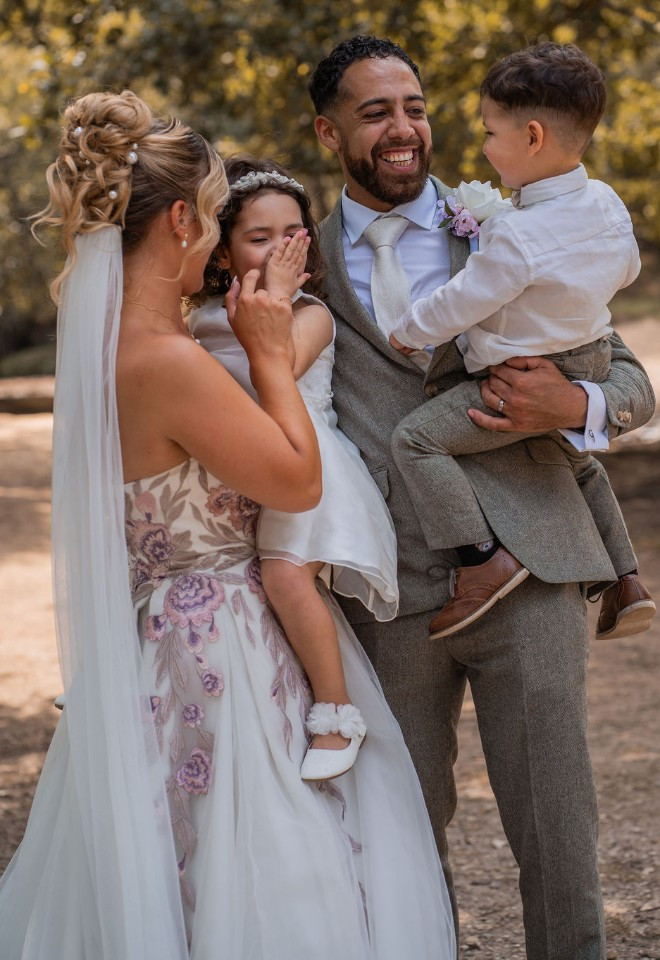 Wedding Couple with Children