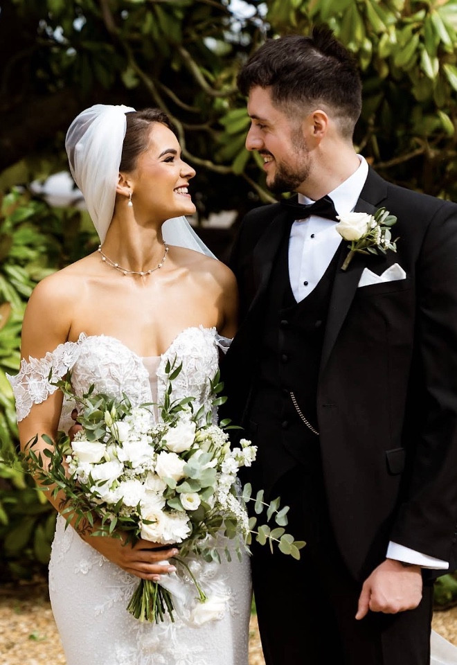 Bride & Groom at Holmewood Hall
