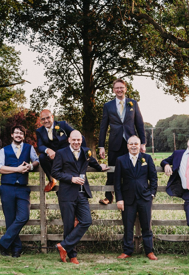 A rabble of groomsmen