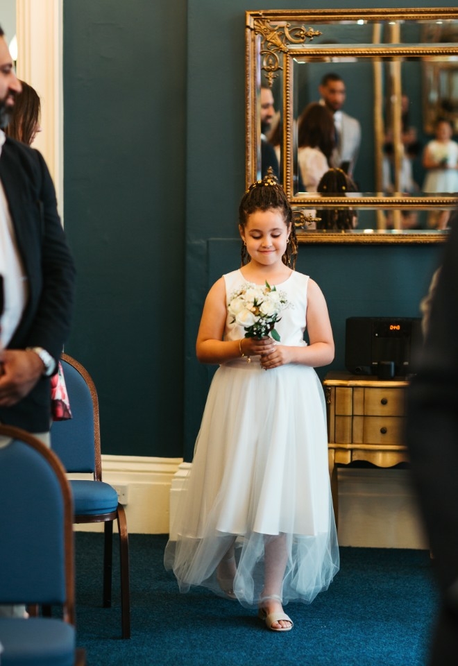 Bridesmaid at the Pickwick Room Ipswich wedding venue