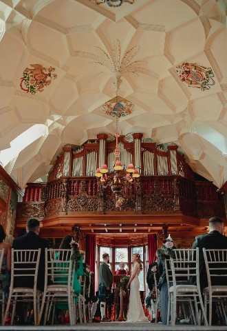 Wedding ceremony at Fyvie Castle, Scotland
