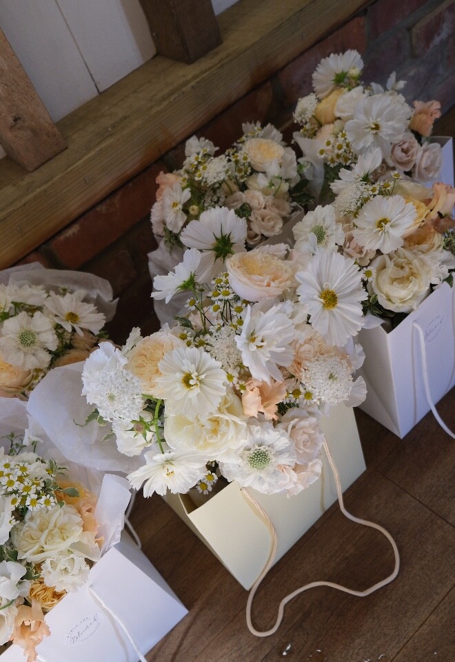 Bridal and Bridesmaid Bouquets, ready to be presented