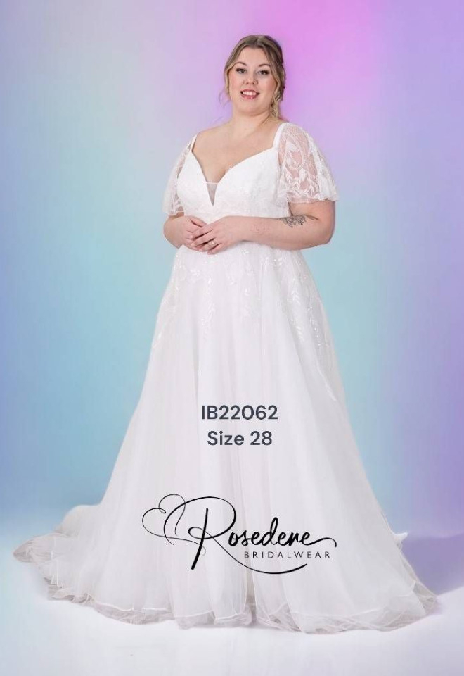 Plus size wedding dresses available in sizes 16-32